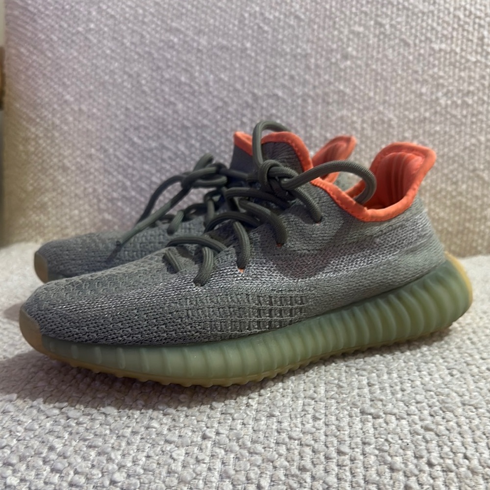 Yeezy Boost 350 Gray and Orange Sneakers